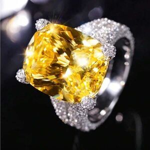 Yellow stone Ring Q554